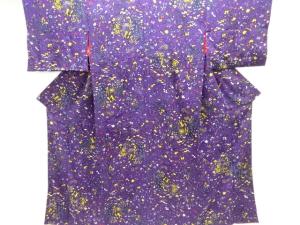 大正ロマン　紋錦紗　草花模様着物